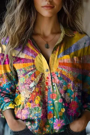 TINEKE - RADIANT SUNFLOWER BLOUSE