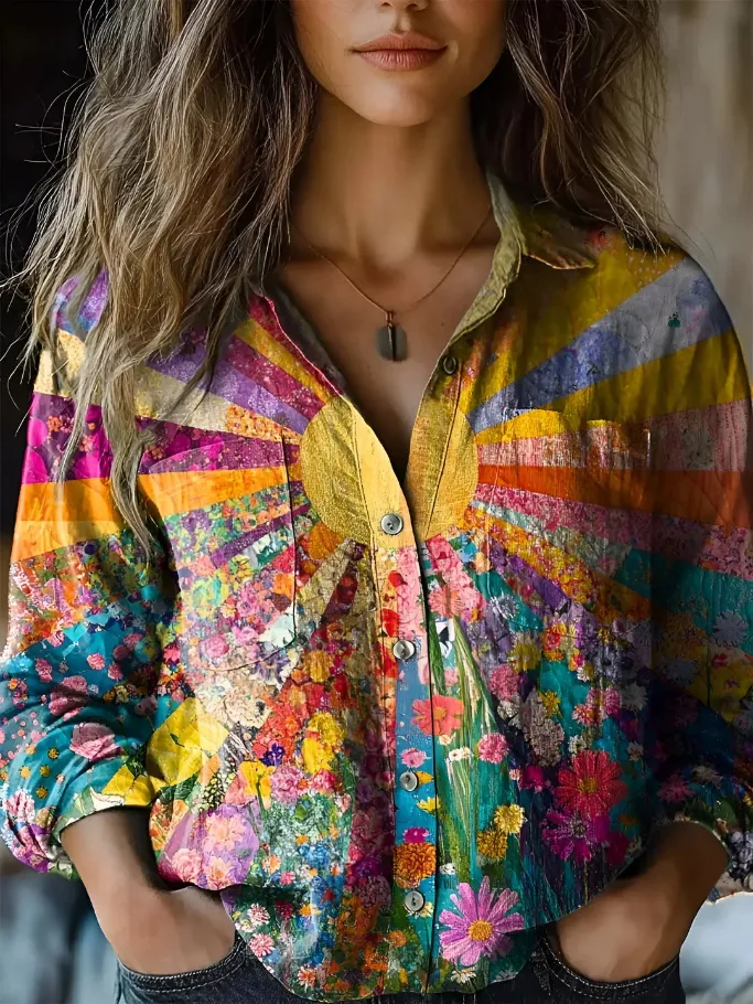 TINEKE - RADIANT SUNFLOWER BLOUSE