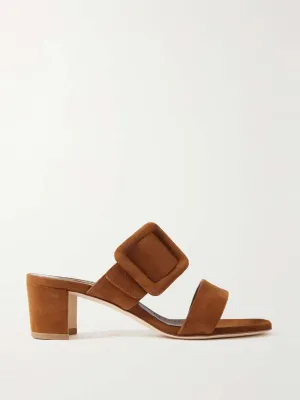 Titubanew 50 buckled suede sandals