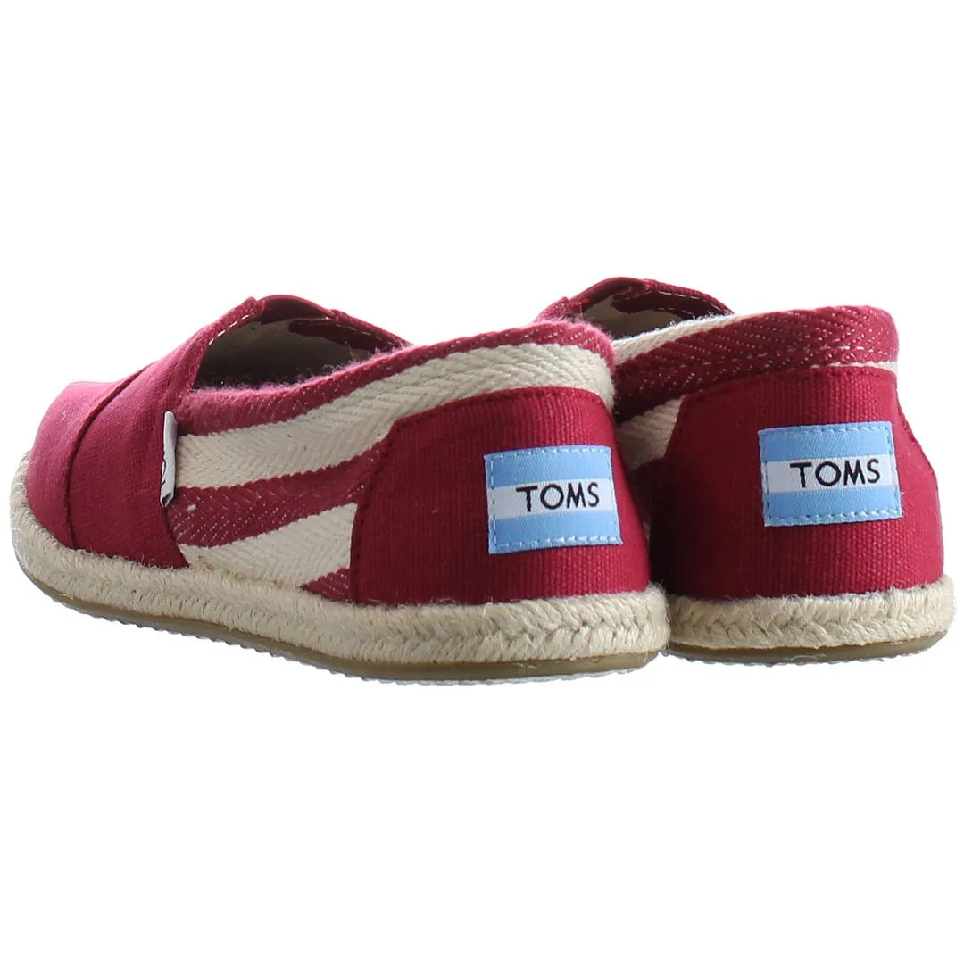 Toms University Classic Alpargata Womens Red Espadrilles