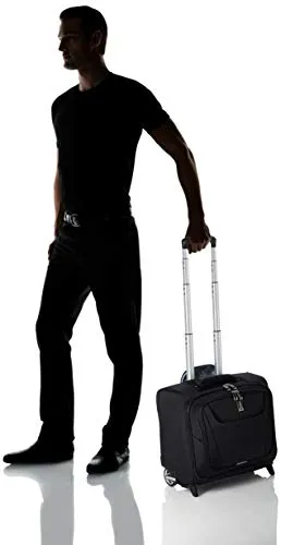Travelpro Maxlite 5 Softside Lightweight Underseat Rolling Tote Bag, Black, 16-Inch