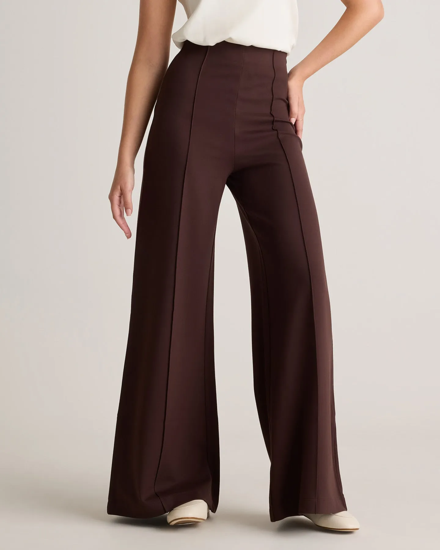 Ultra-Stretch Ponte Super Wide Leg Pants
