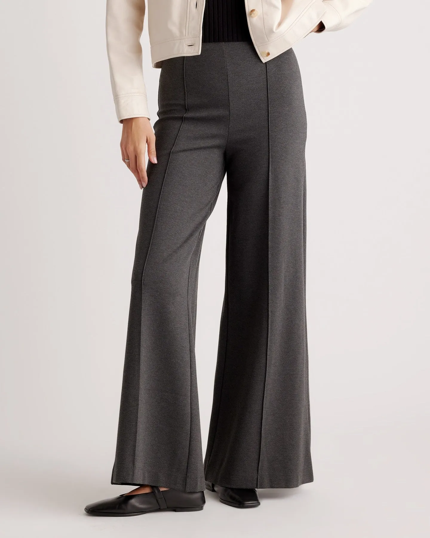 Ultra-Stretch Ponte Super Wide Leg Pants