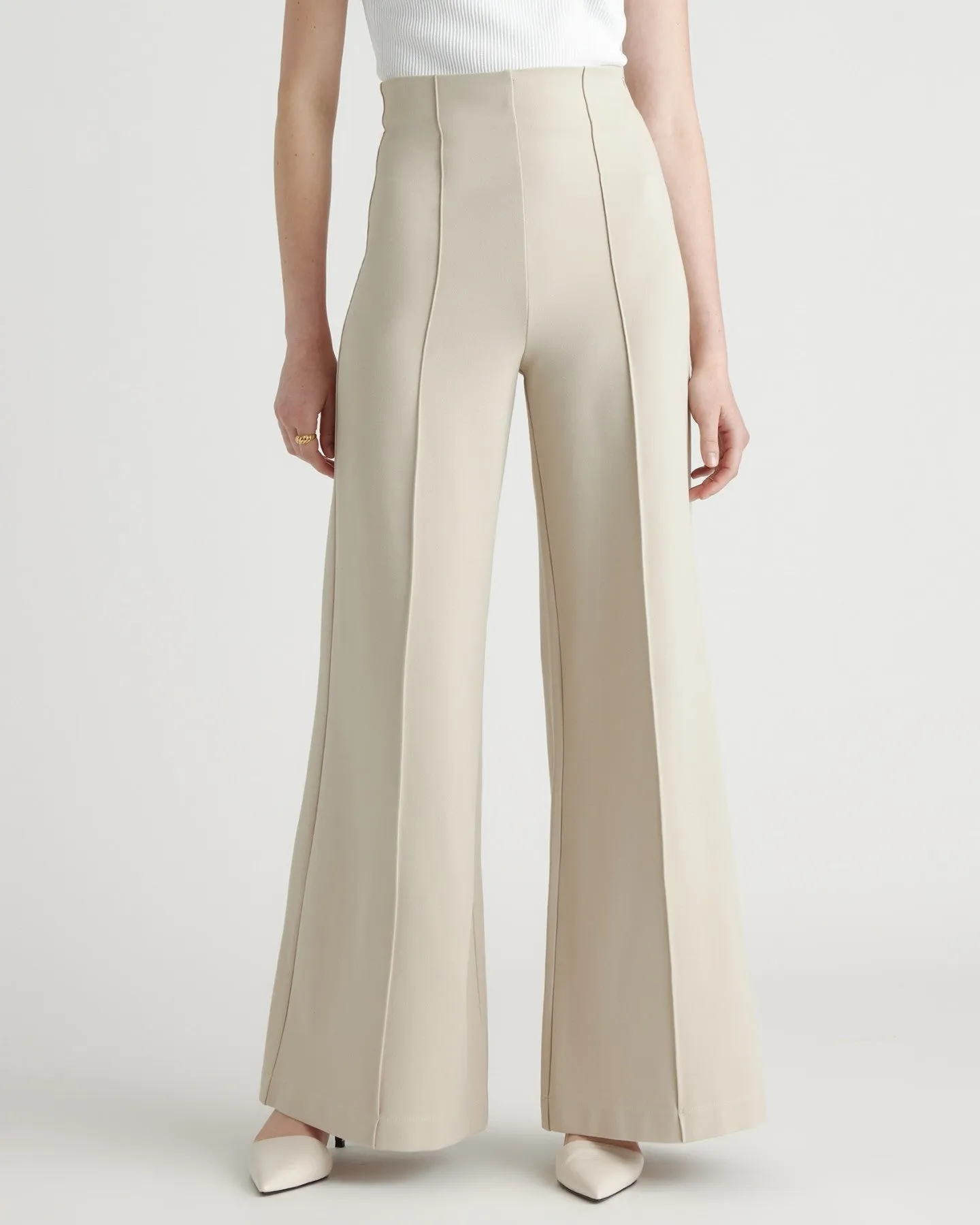 Ultra-Stretch Ponte Super Wide Leg Pants