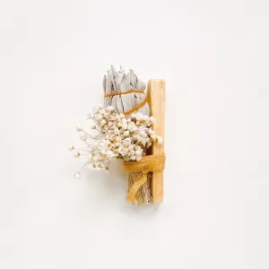 White Sage Bulb, Palo Santo & Dried Flower Bundle