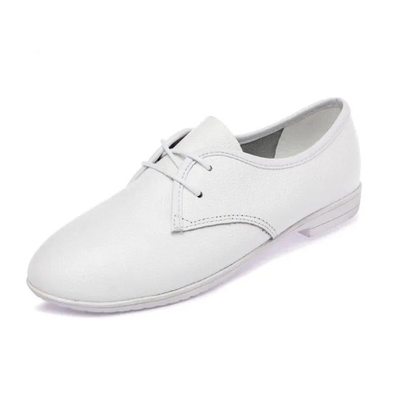 Women Genuine Leather Moccasins Korean Vulcanized Shoes