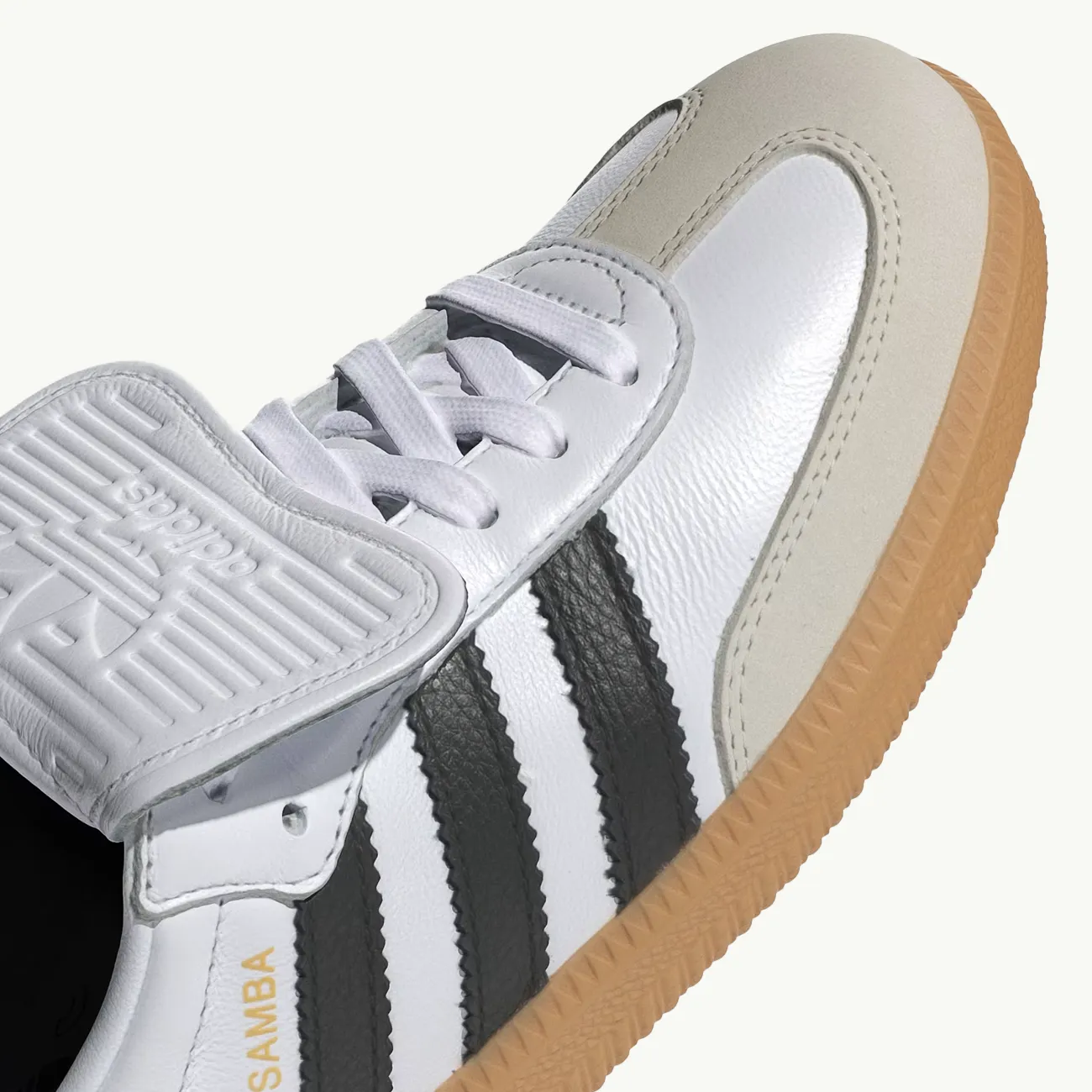 Women's Samba LT - White/Core Black/Gold Metallic