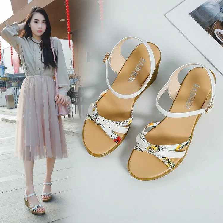 Women’s Wedge Sandals High Thick Heel Non-slip
