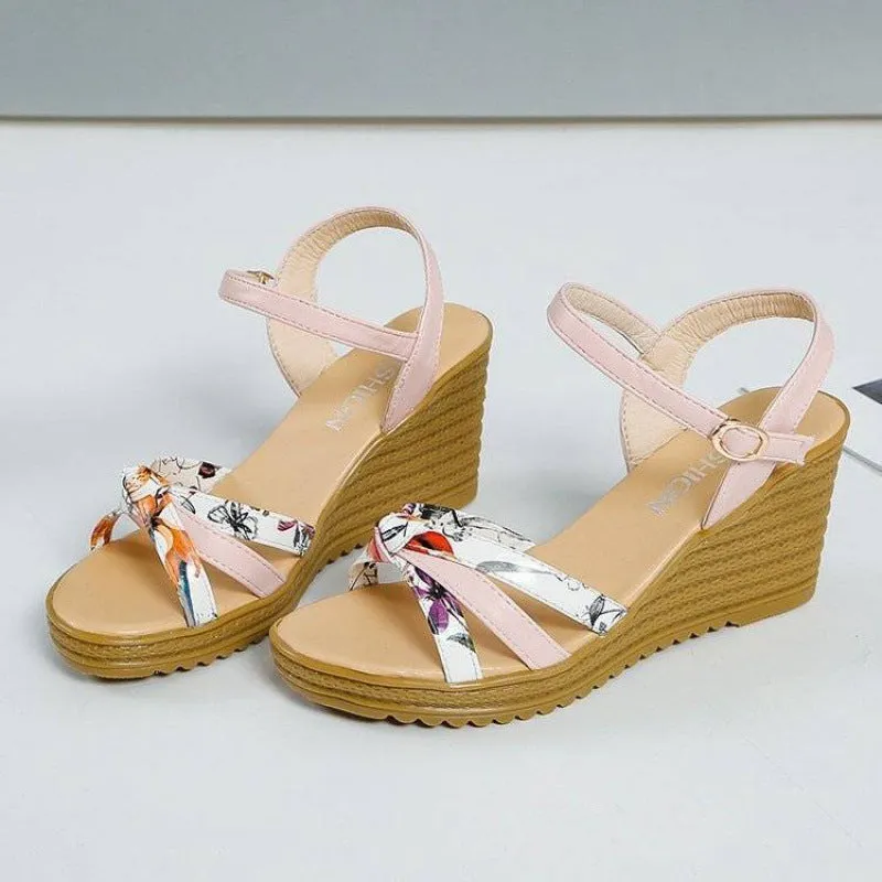 Women’s Wedge Sandals High Thick Heel Non-slip